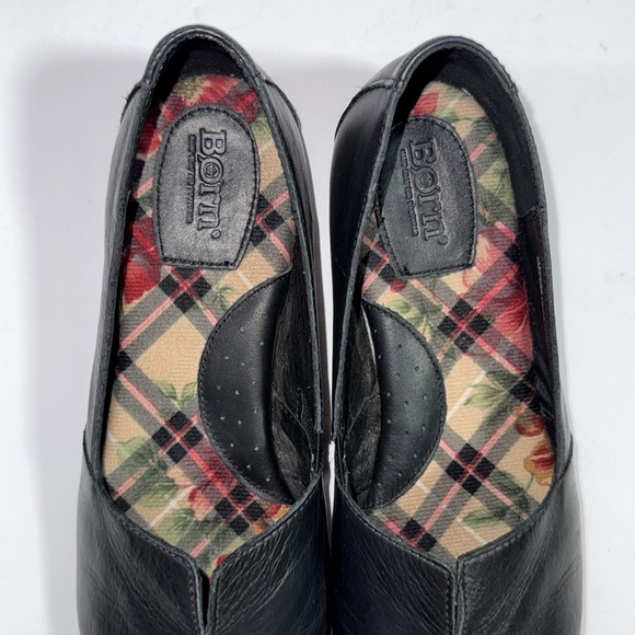 BORN Black Leather Slip-On Shoes - Picture 4 of 6